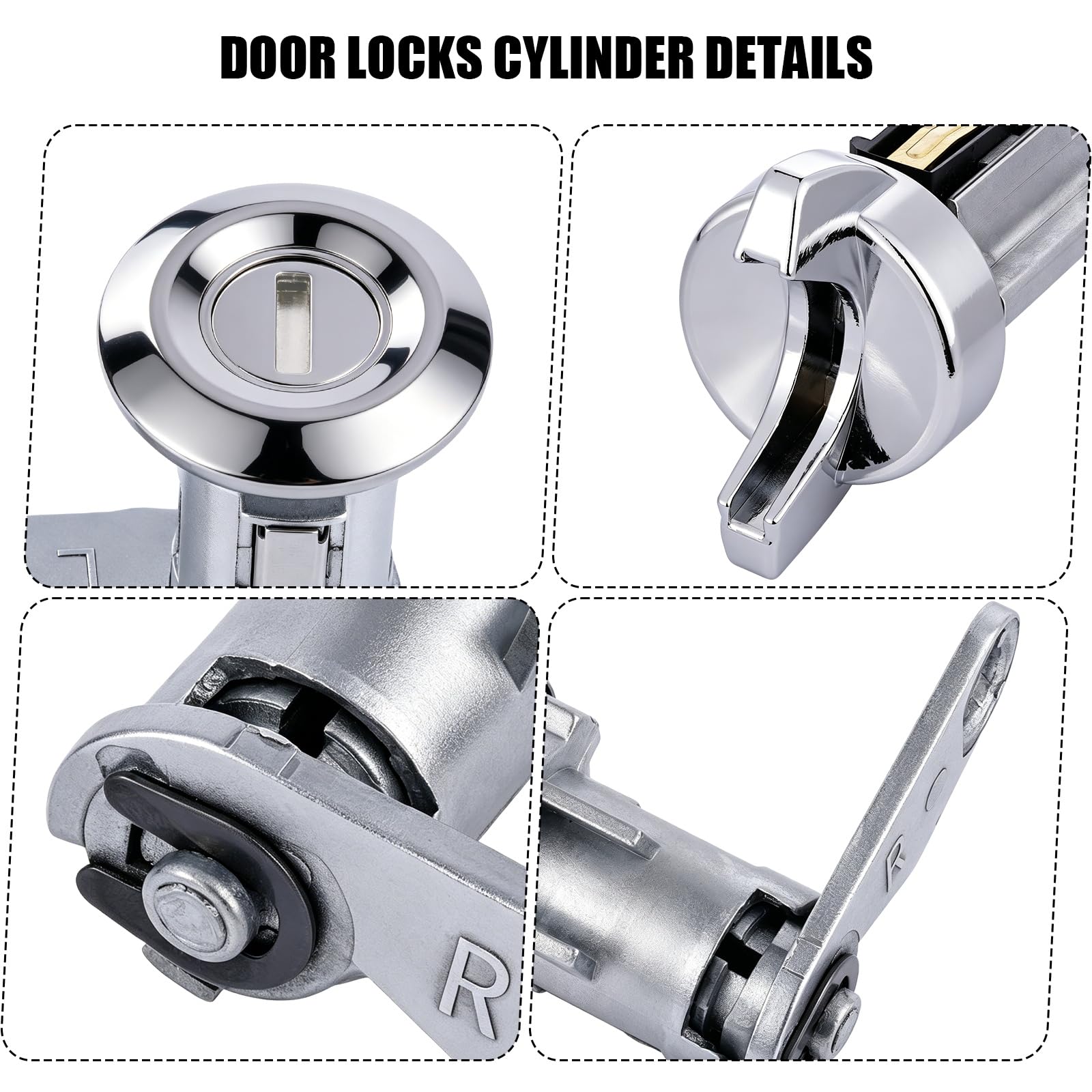 Dueilgo lock cylinder next to coin showing compact size for correct fitment