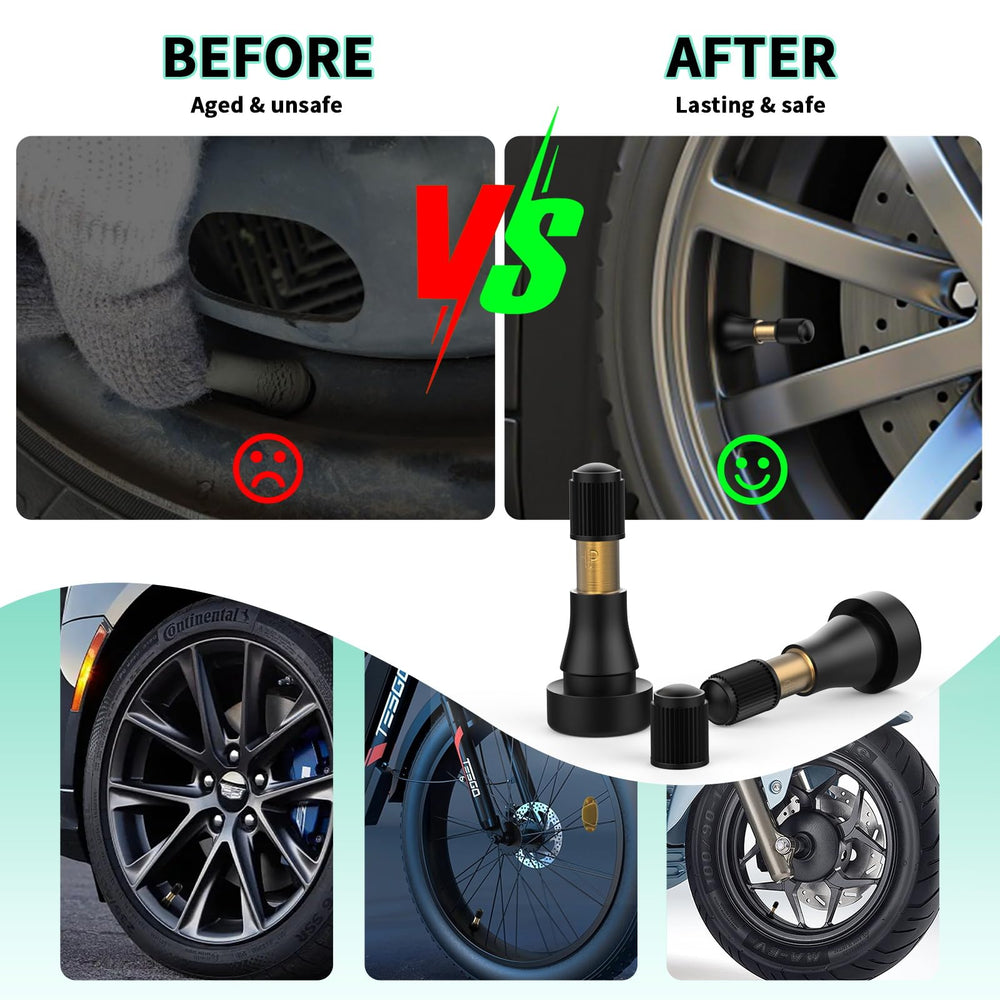 Dueilgo TR600HP rubber stem texture showing ozone-resistant finish