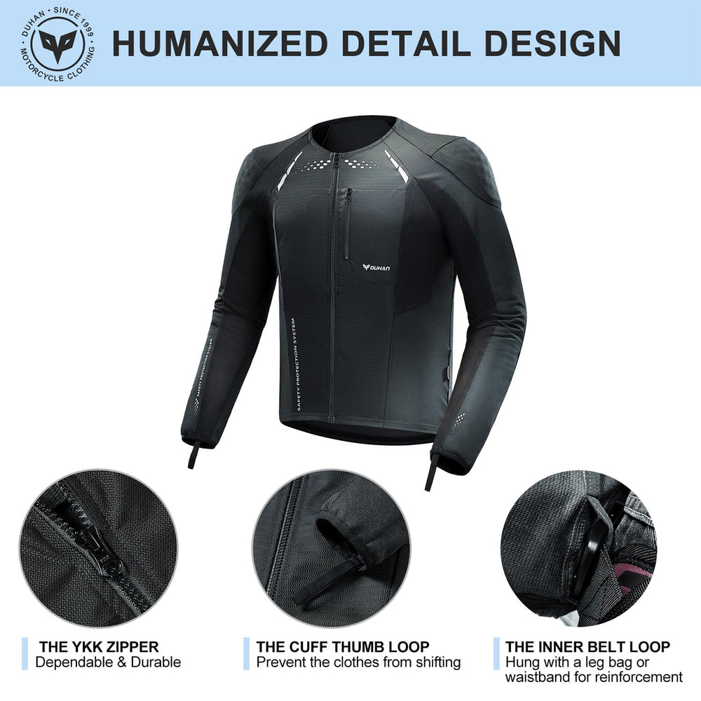 DUHAN jacket on model for fit and scale illustrating tailored, secure fit