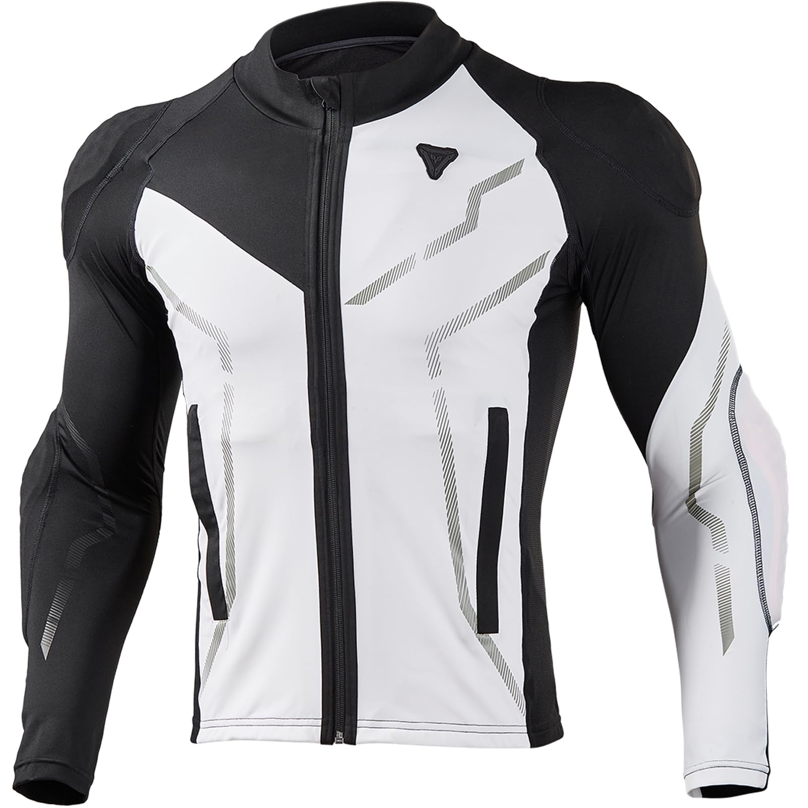 DUHAN front view armored shirt showing slim fit and ventilation benefits