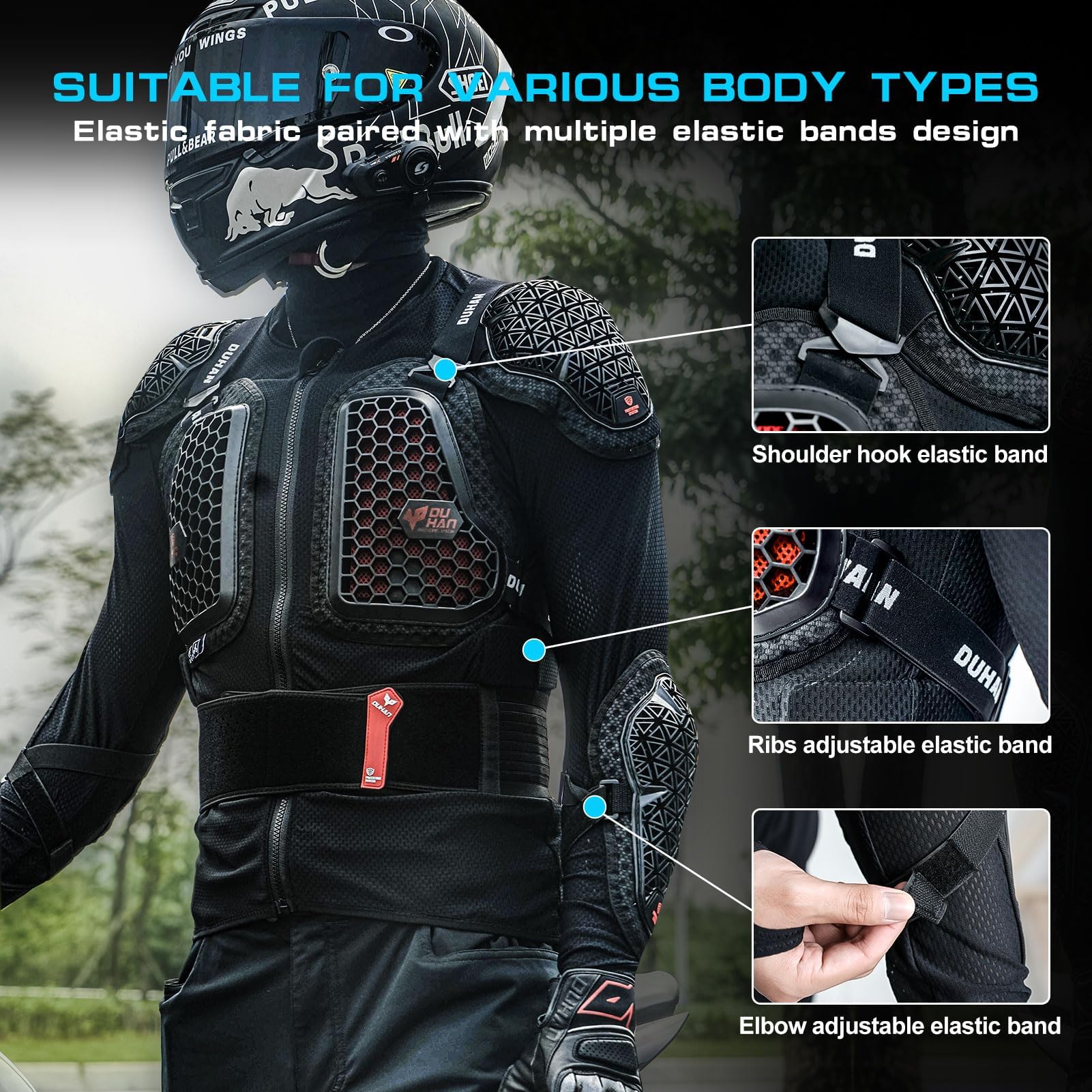 DUHAN breathable mesh fabric texture emphasizing ventilation and comfort