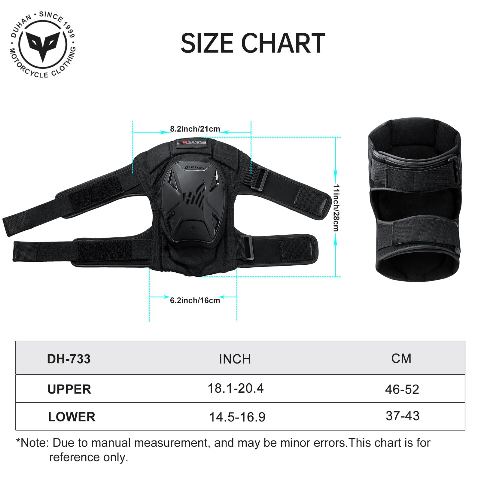 DUHAN knee pads worn by mountain biker illustrating protection in action
