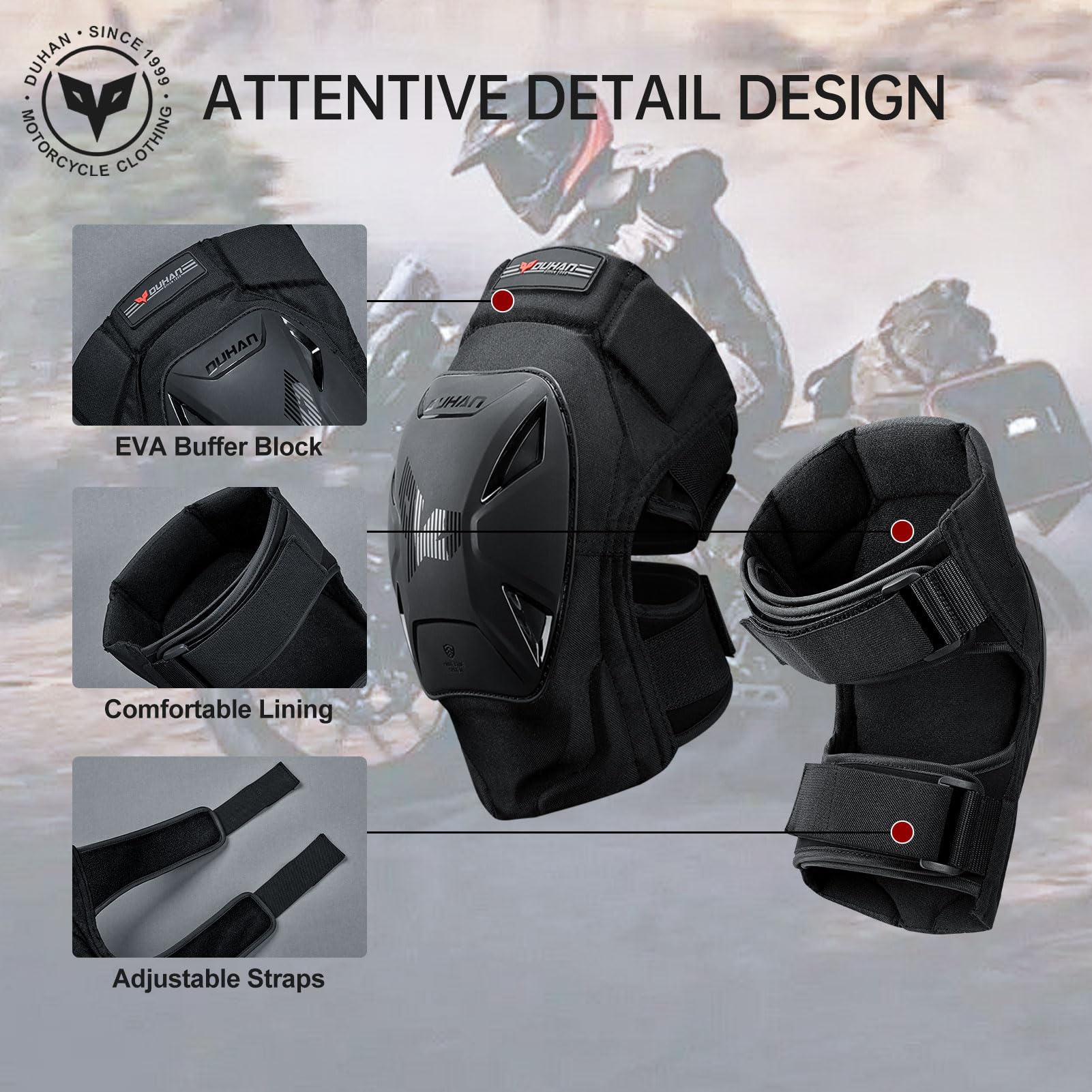 DUHAN plug-in strap mechanism for fast on/off and secure fit