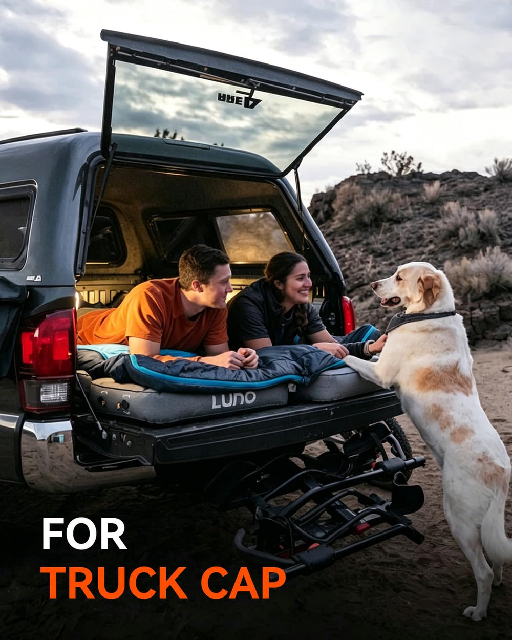 Dukuge strut outdoors on a truck cap illustrating durable finish and weather readiness