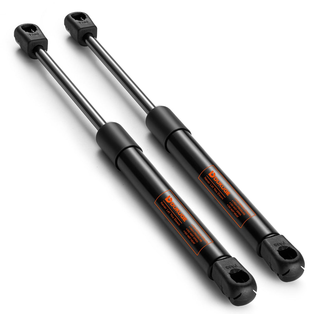 Dukuge 2-pack front view showing packaging and two 12-inch struts, reliable replacement