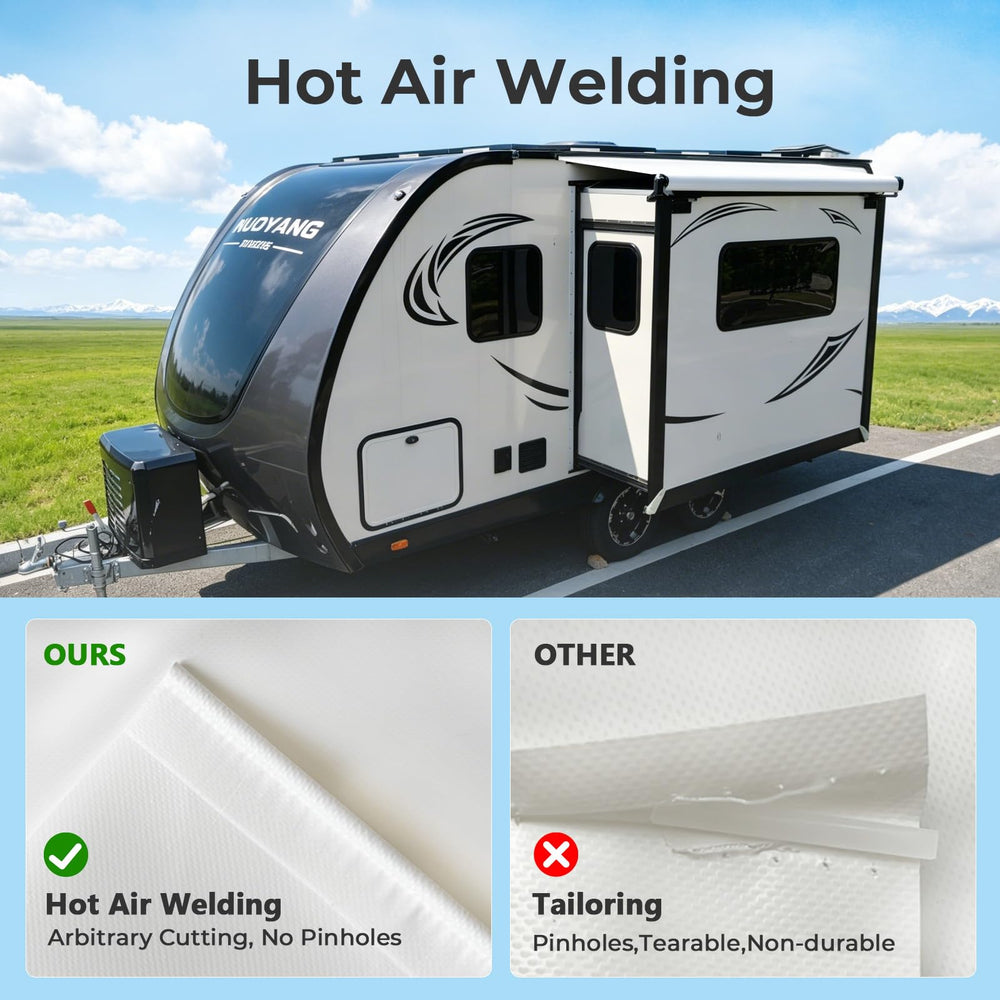 Dulepax fabric installed on RV slide-out offering protective coverage and improved appearance