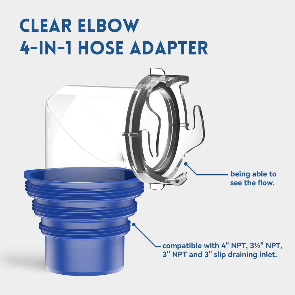 DUMPMAN hose collapsed in storage showing compactness and easy stowage benefit