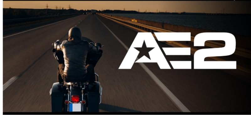 Dunlop AE2 on cruiser riding highway illustrating touring comfort and traction