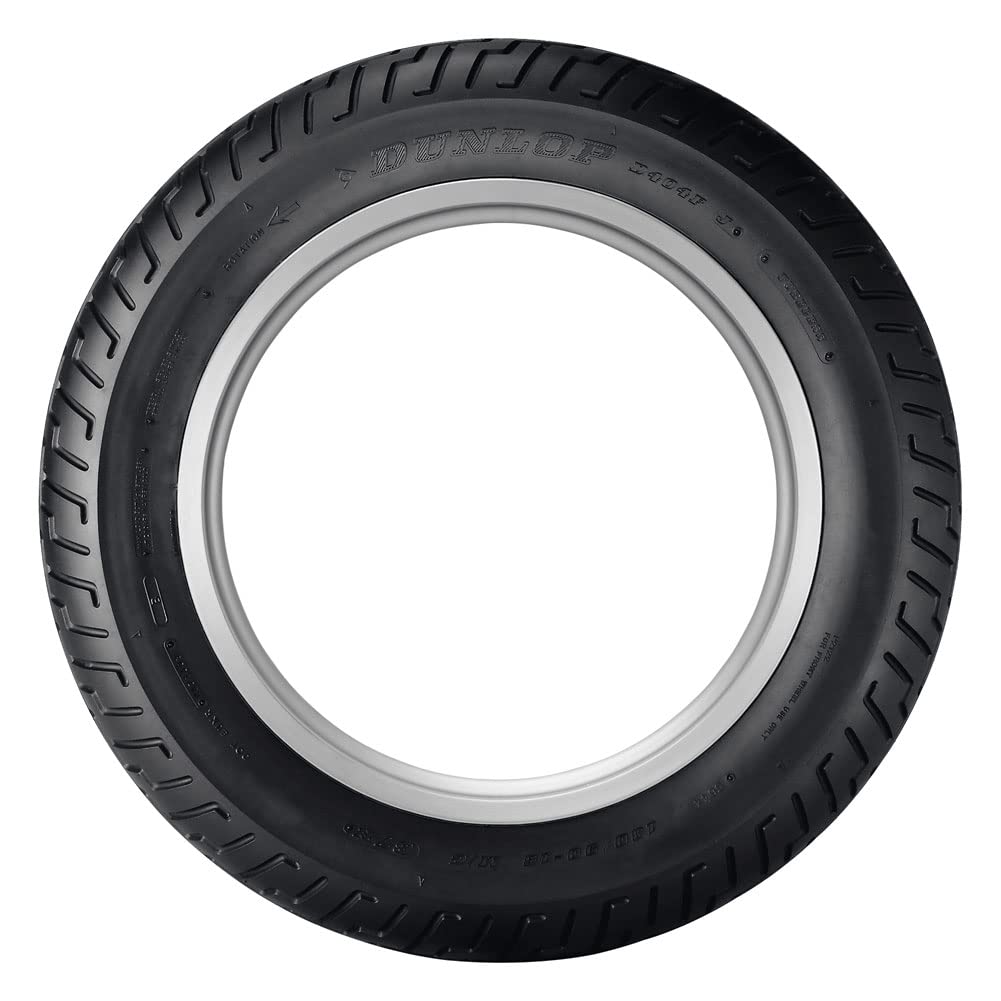 DUNLOP D404 sidewall and size label clear for correct fit verification