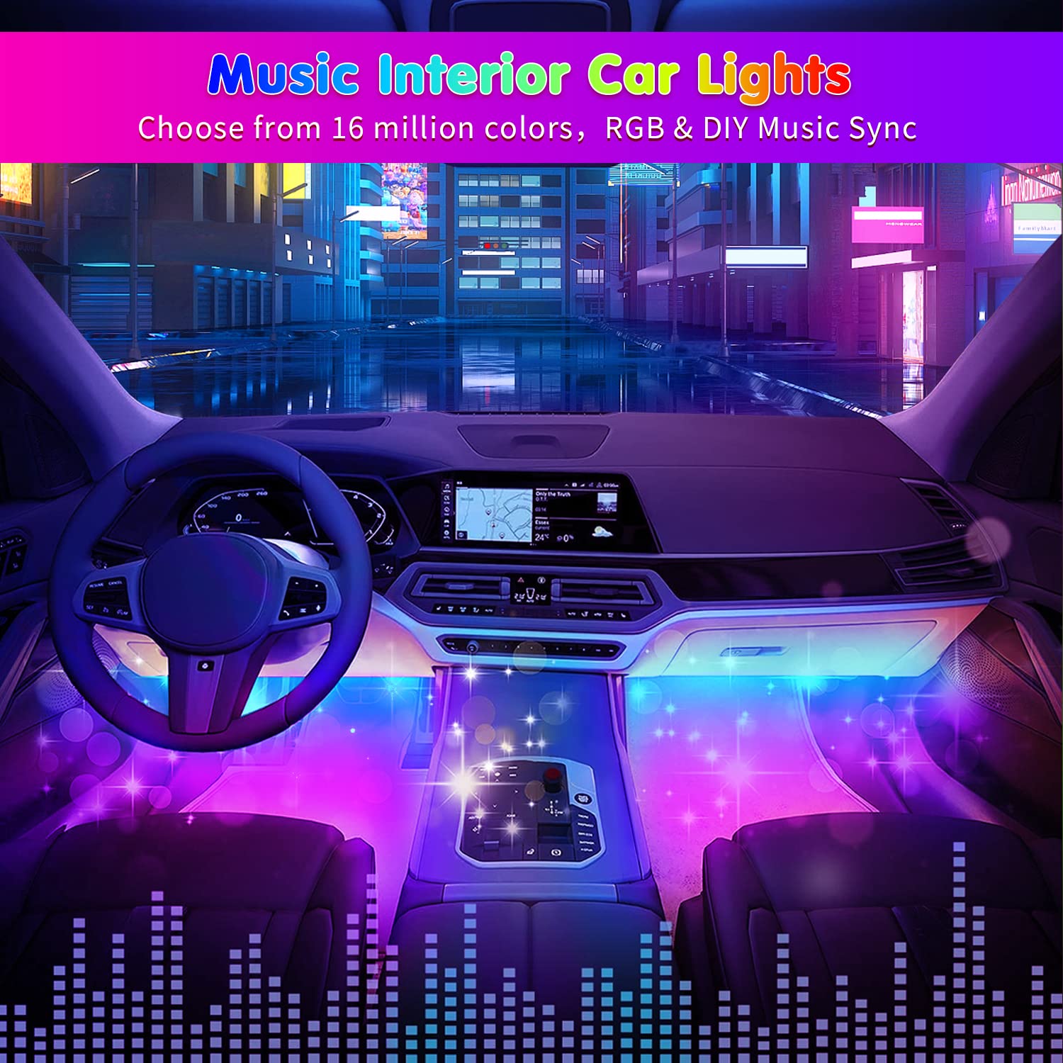 DUOFU365 installed in footwell creating ambient cabin lighting benefit