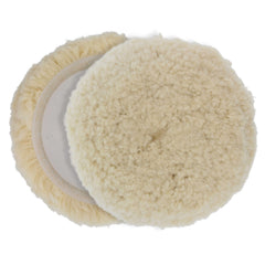 Dura-Gold 8-inch wool pad front view showing nap and cutting texture for fast correction