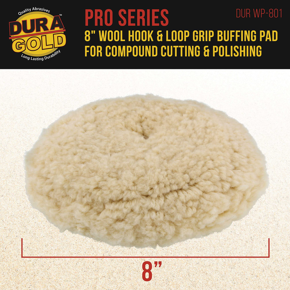 Dura-Gold pad edge close-up with reinforced plastic backing for smoother polishing