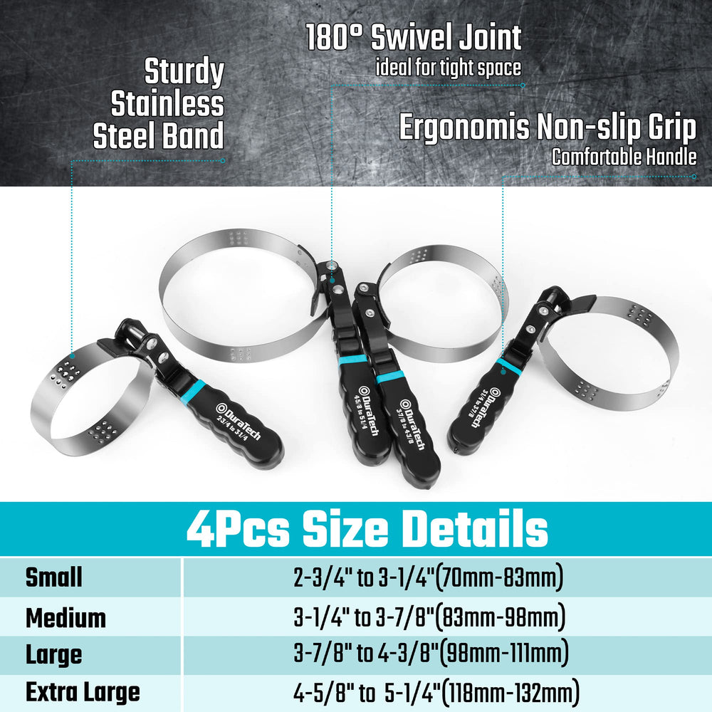 DURATECH close-up of dimpled stainless-steel band for secure, slip-resistant grip
