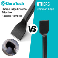 DURATECH close-up of scraper blades highlighting sharp factory edge for fast removal
