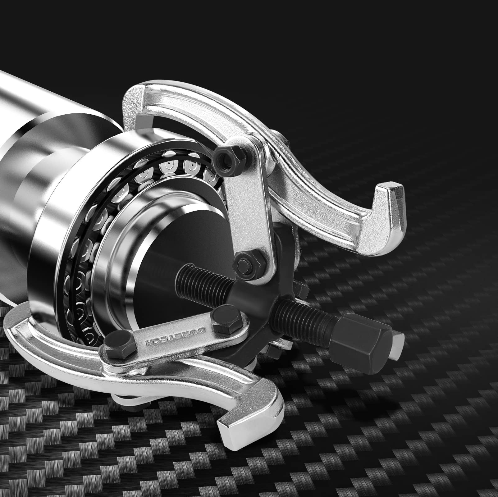 DURATECH outside grip mounted on a pulley showing reversible jaws for versatile pulls