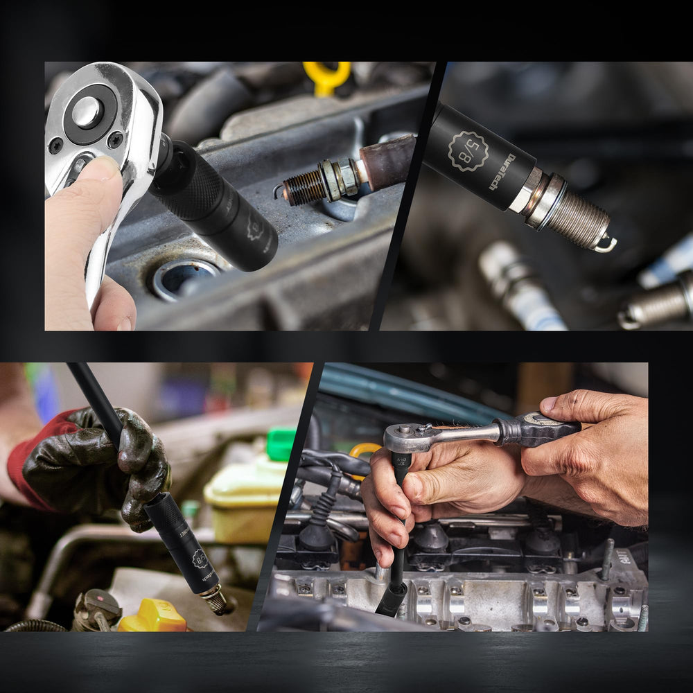 DURATECH socket beside ratchet showing 3/8-inch drive scale and fit