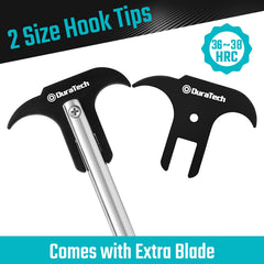DURATECH close-up of spare blade and cutting edge demonstrating durable replacement readiness