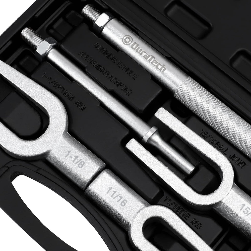 DURATECH forks aligned next to ruler showing accurate sizes for correct part selection