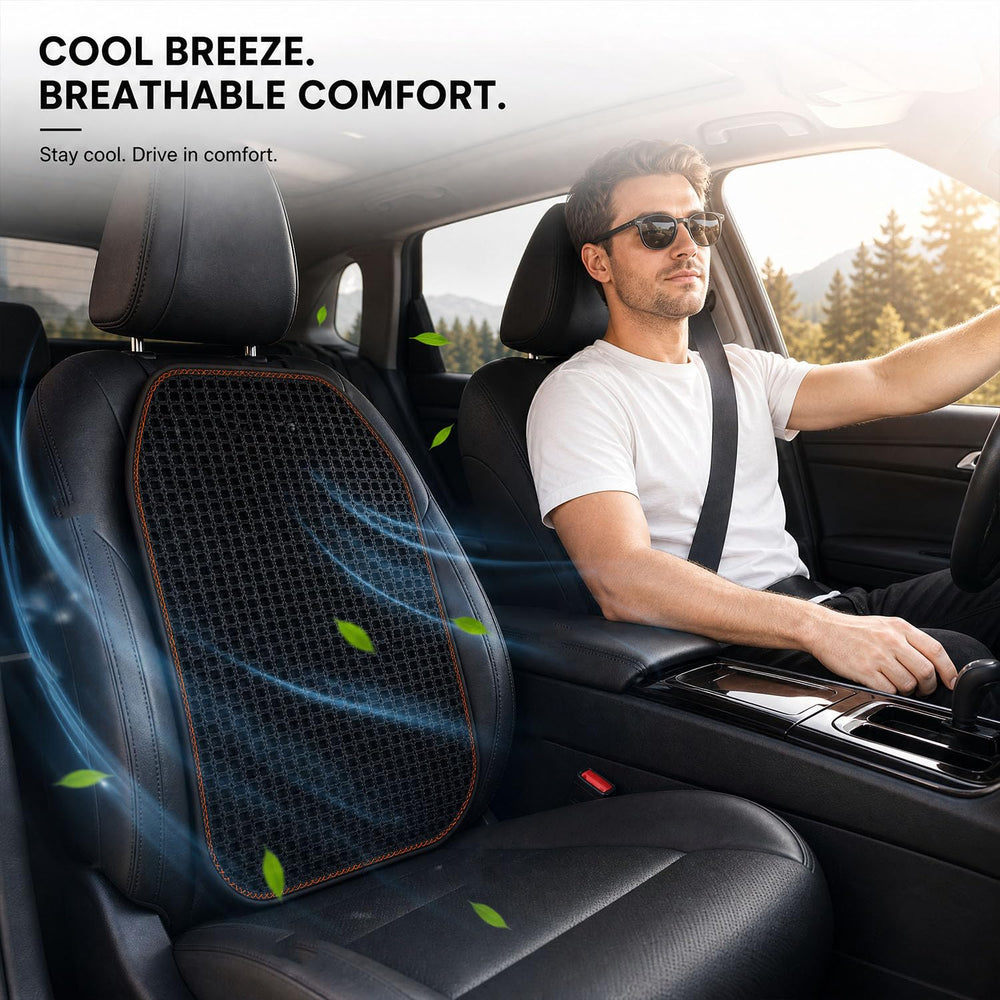 DUYUNCHEN backrest detail highlighting breathable support and posture benefit