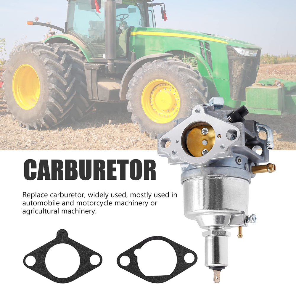 DUZFOREI carburetor on a John Deere tractor in a garage showing ready-to-install condition