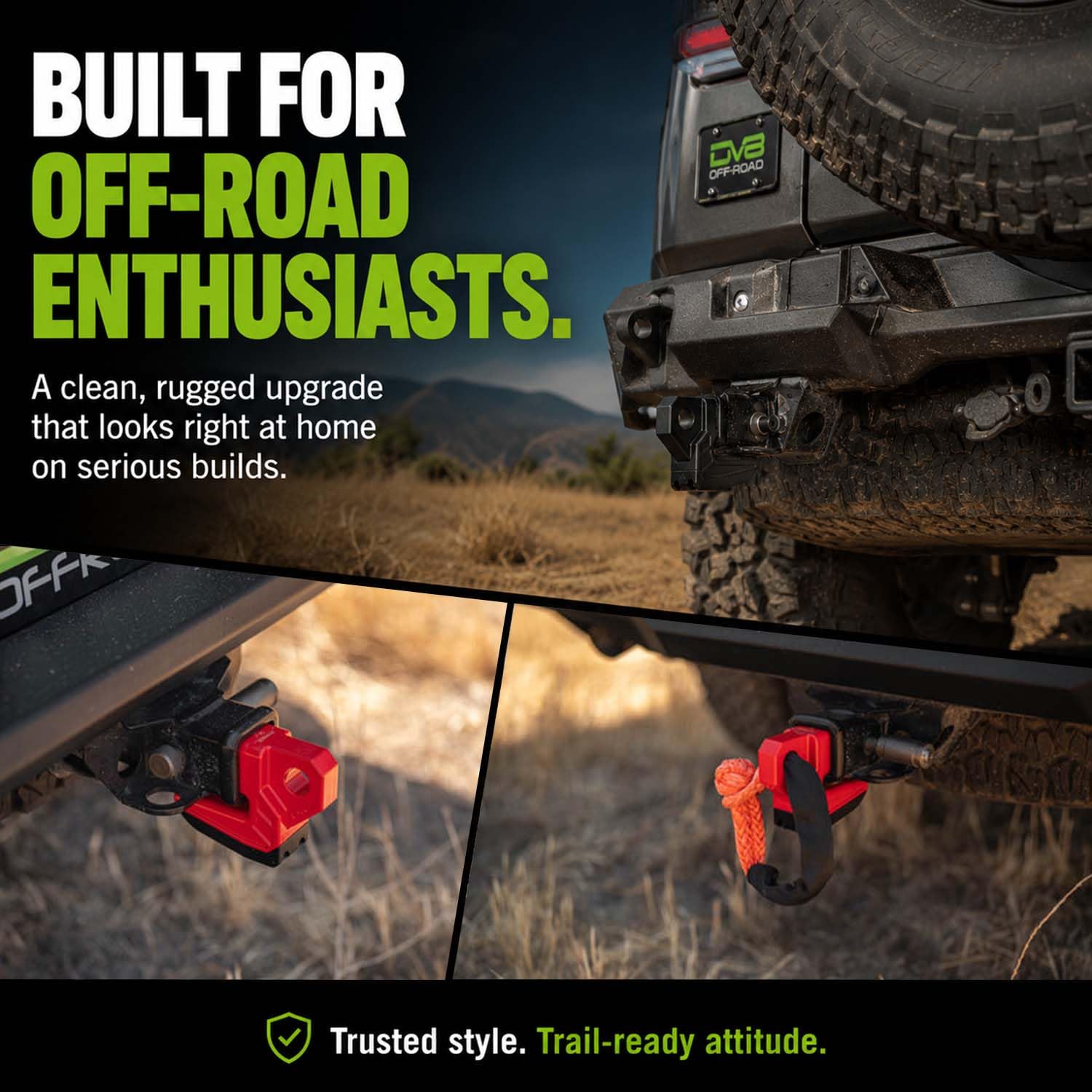 DV8 Offroad side profile of billet body showing durable aluminum construction