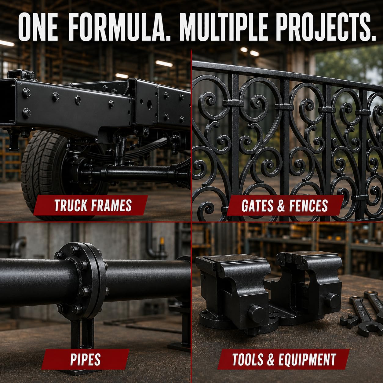 DWIL treated metal with black converted coating ready for topcoat