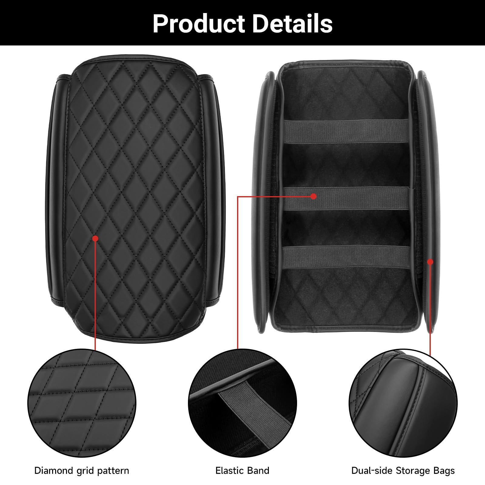 DWKJMYCP armrest cover next to hand showing added one-inch height