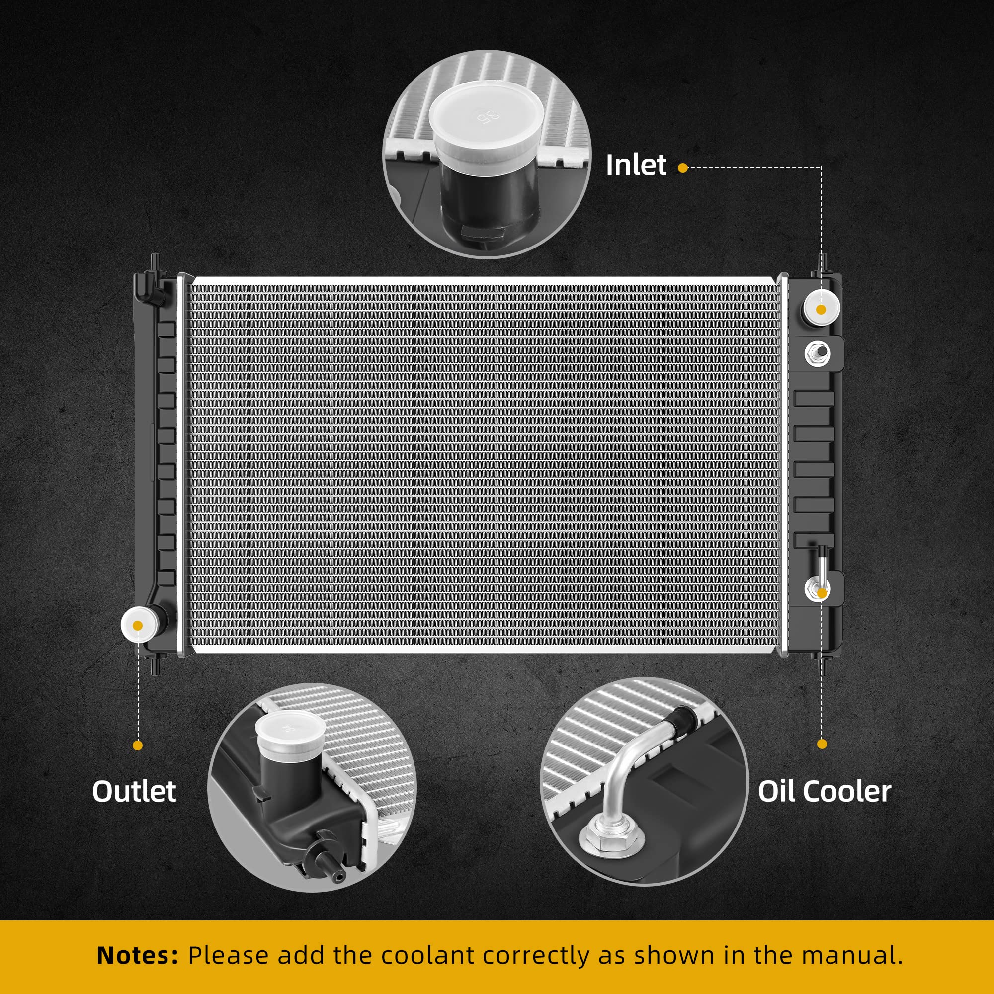 DWVO radiator brass oil cooler closeup improving transmission cooling
