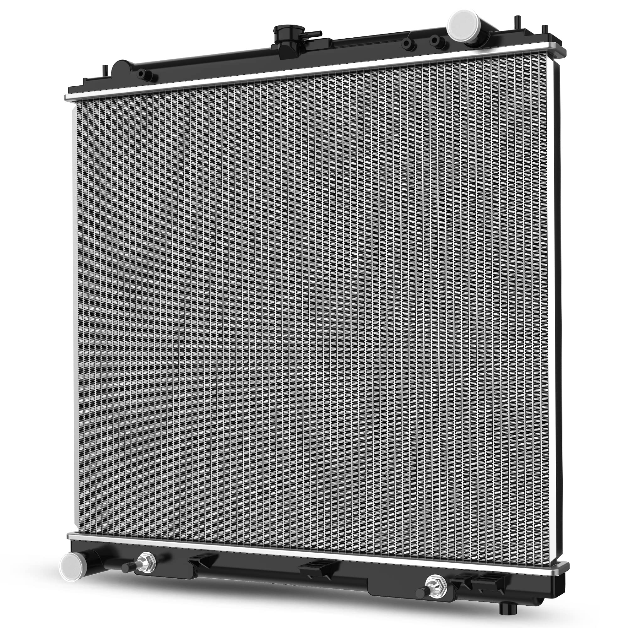 DWVO front view radiator showing mounting points and fitment benefit