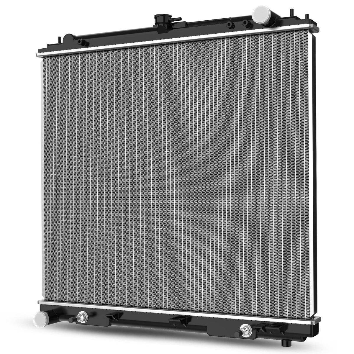 DWVO front view radiator showing mounting points and fitment benefit