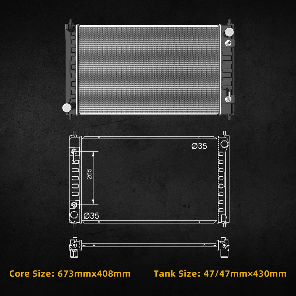 DWVO radiator packaged with foam protection preventing shipping damage