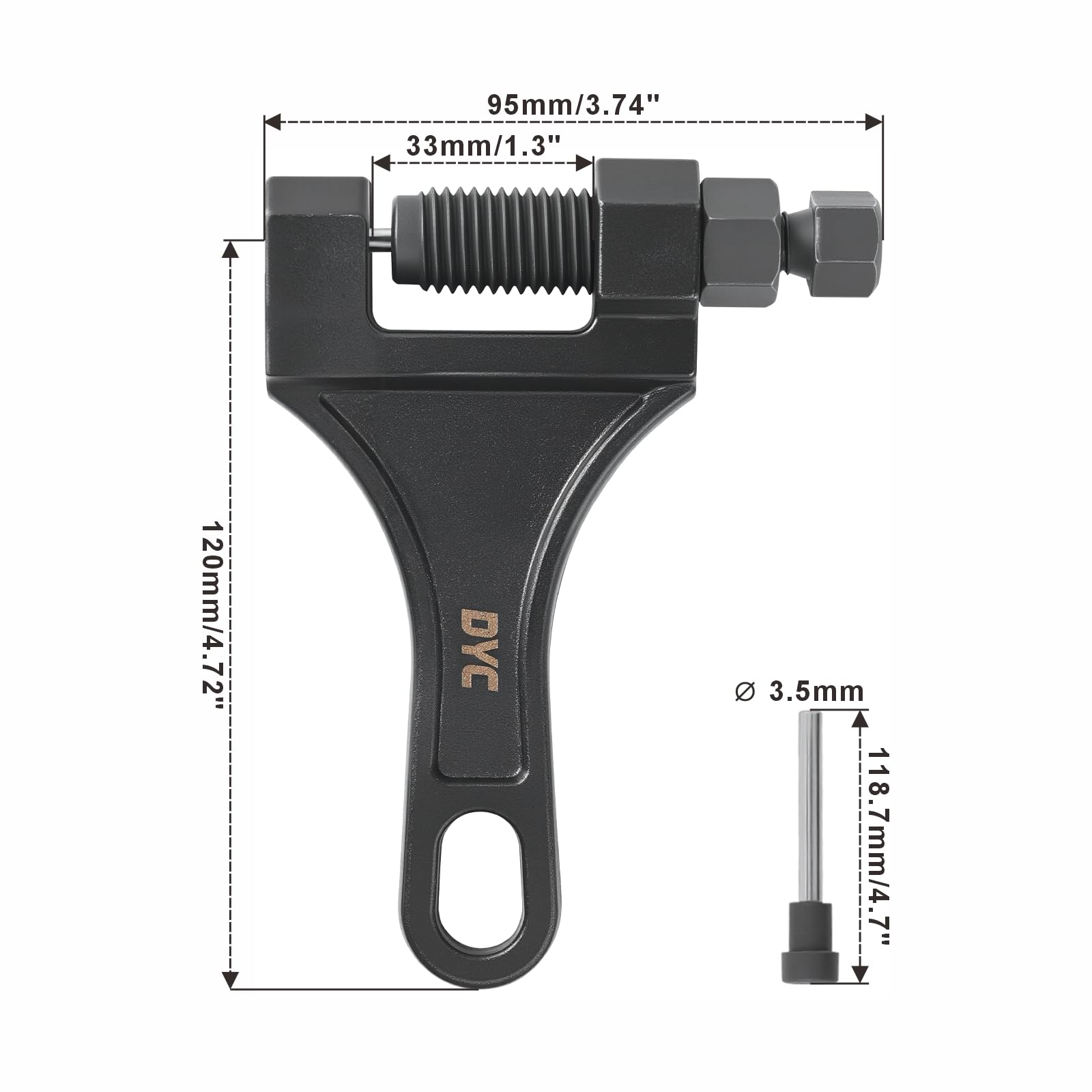 DYC DAIYOKI tool with included hex key and spare pins showing ready-to-use kit