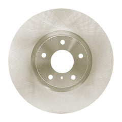 Dynamic Friction Company rear rotor front view showing smooth disc for consistent braking