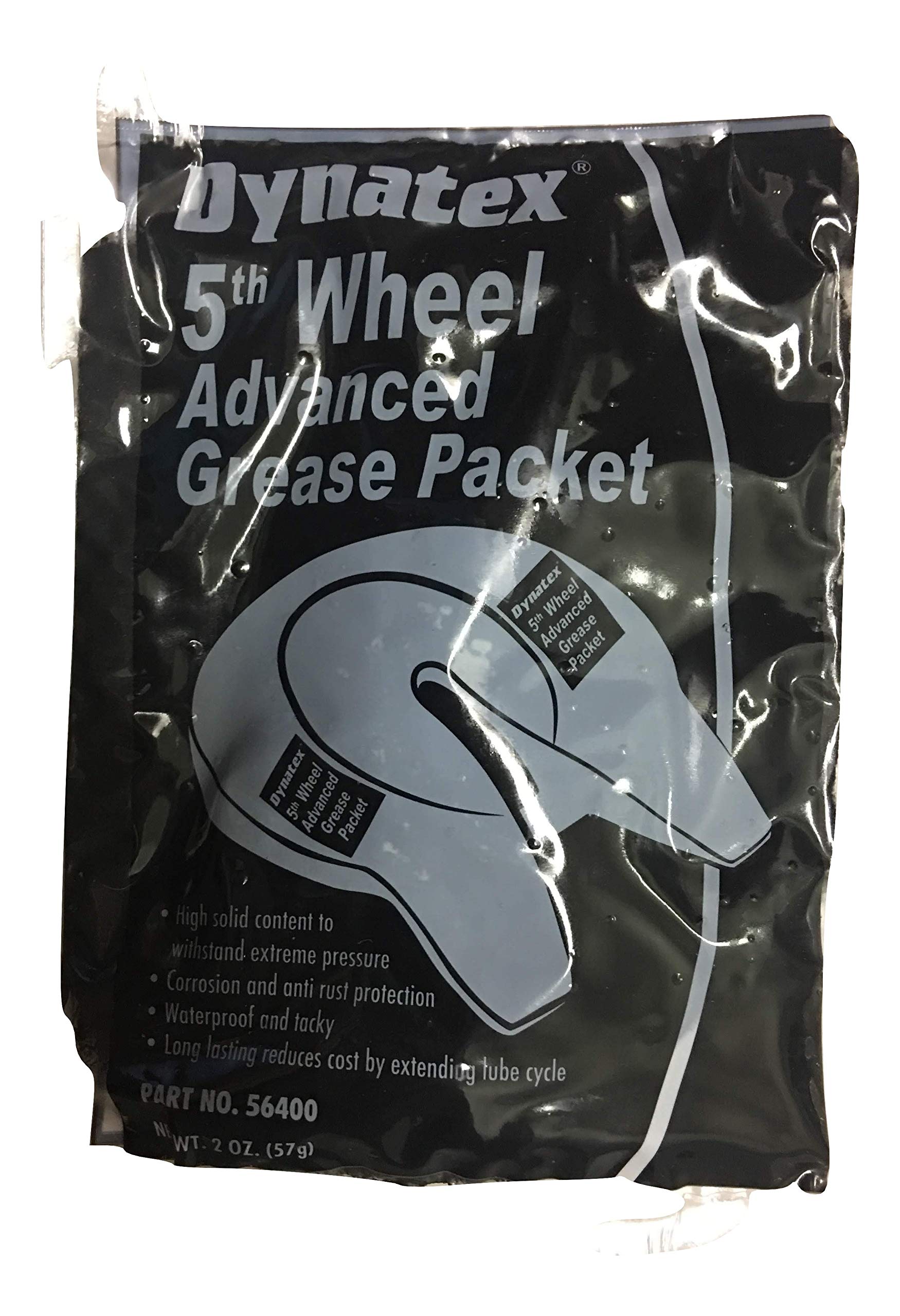Dynatex 5th Wheel Grease 10-pack front packaging showing compact single-use packets and brand