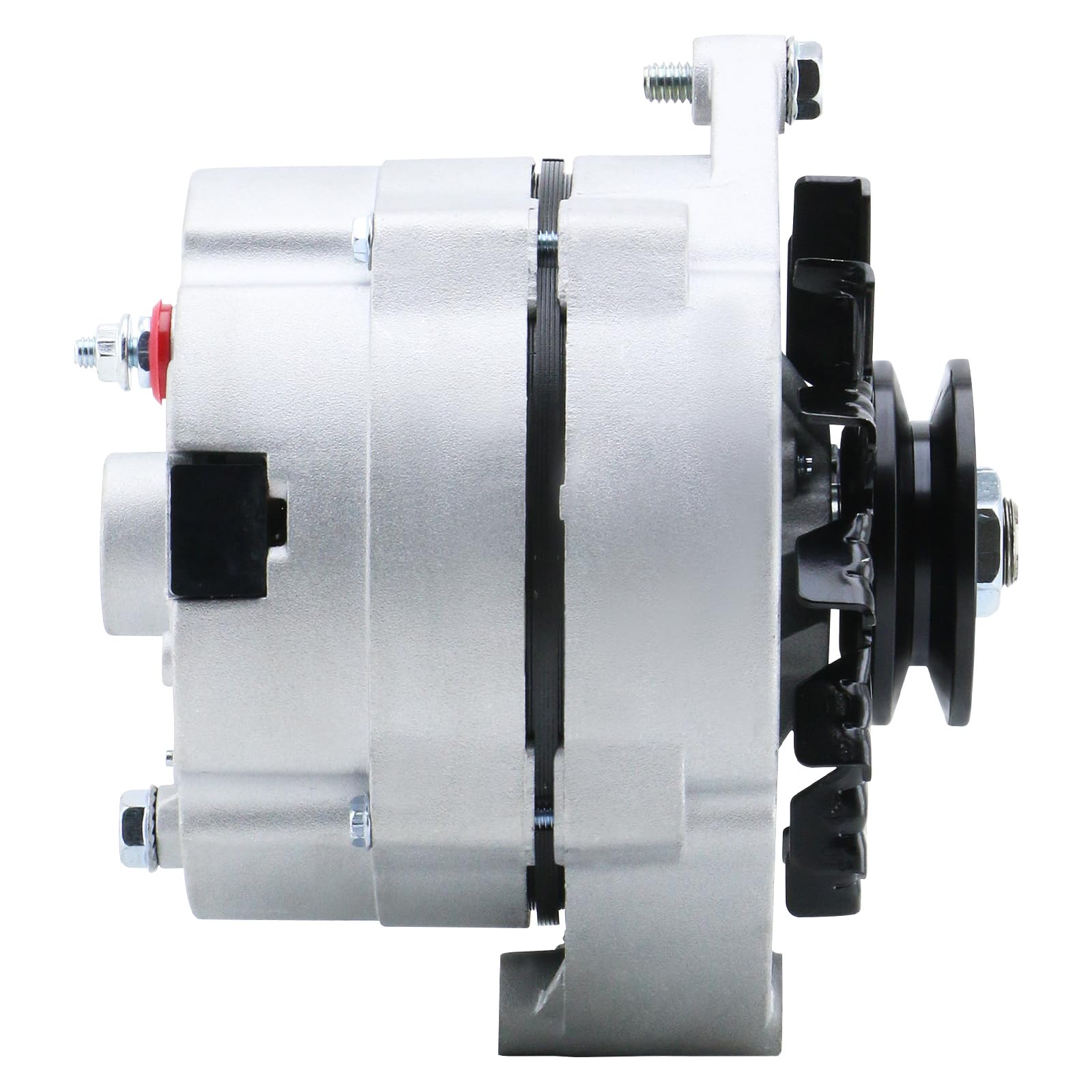 DynaVim Parts alternator close-up of regulator and stator showing robust components