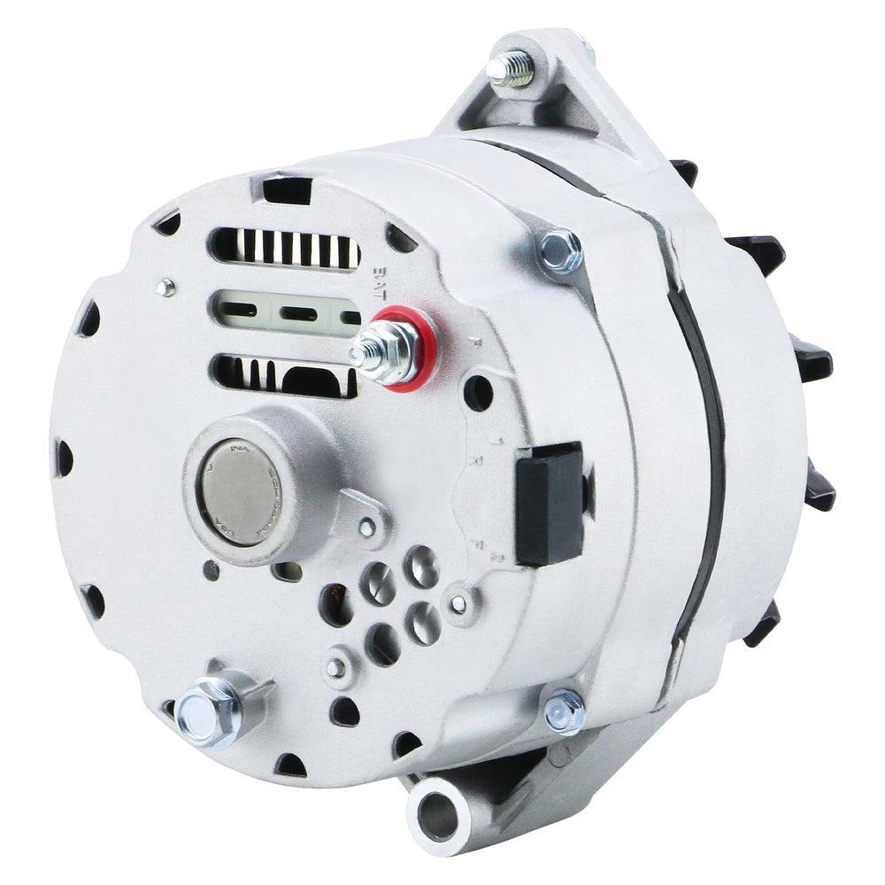 DynaVim Parts alternator installed on Chevy hot rod demonstrating simplified wiring