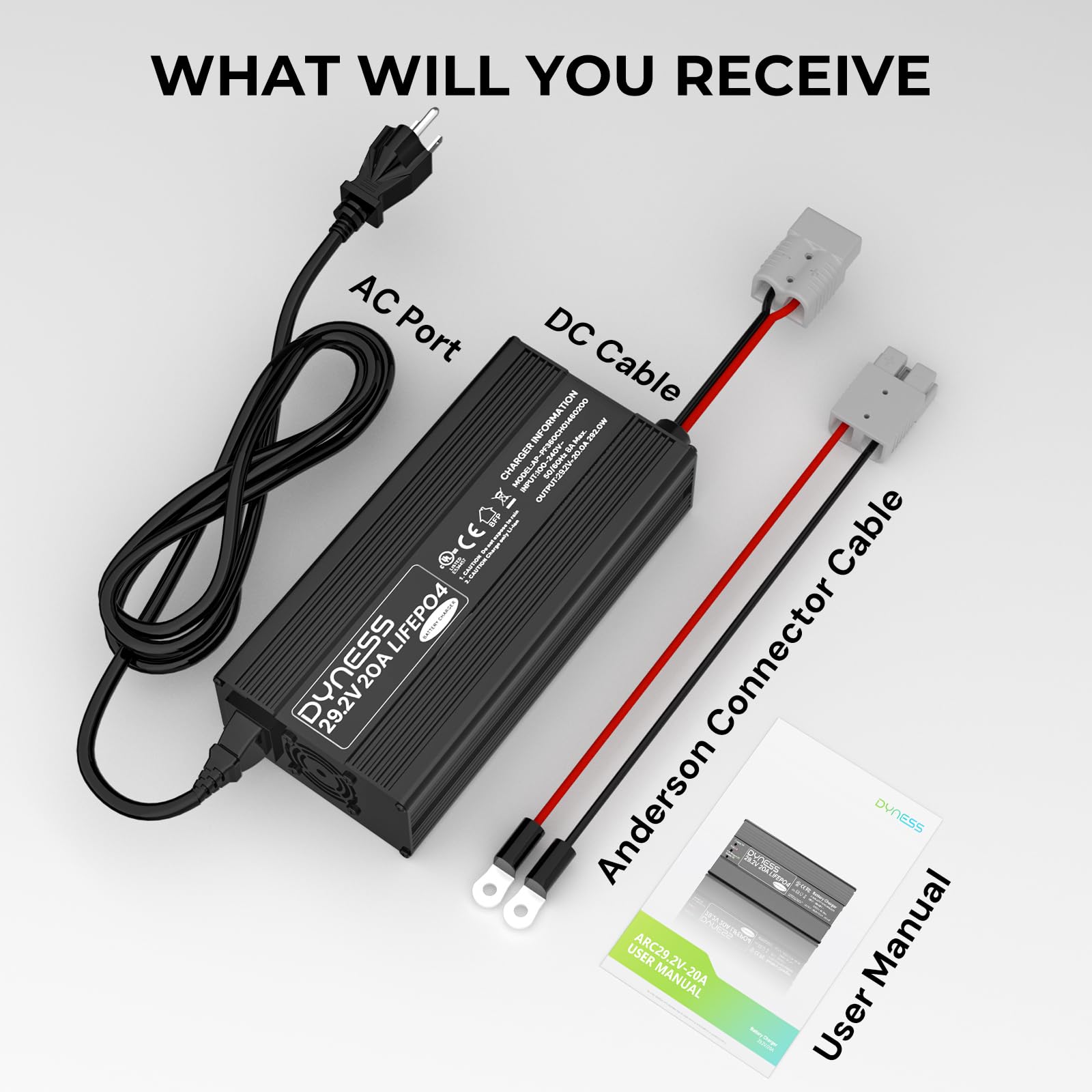 Dyness connected to a solar battery bank showing off-grid charging compatibility