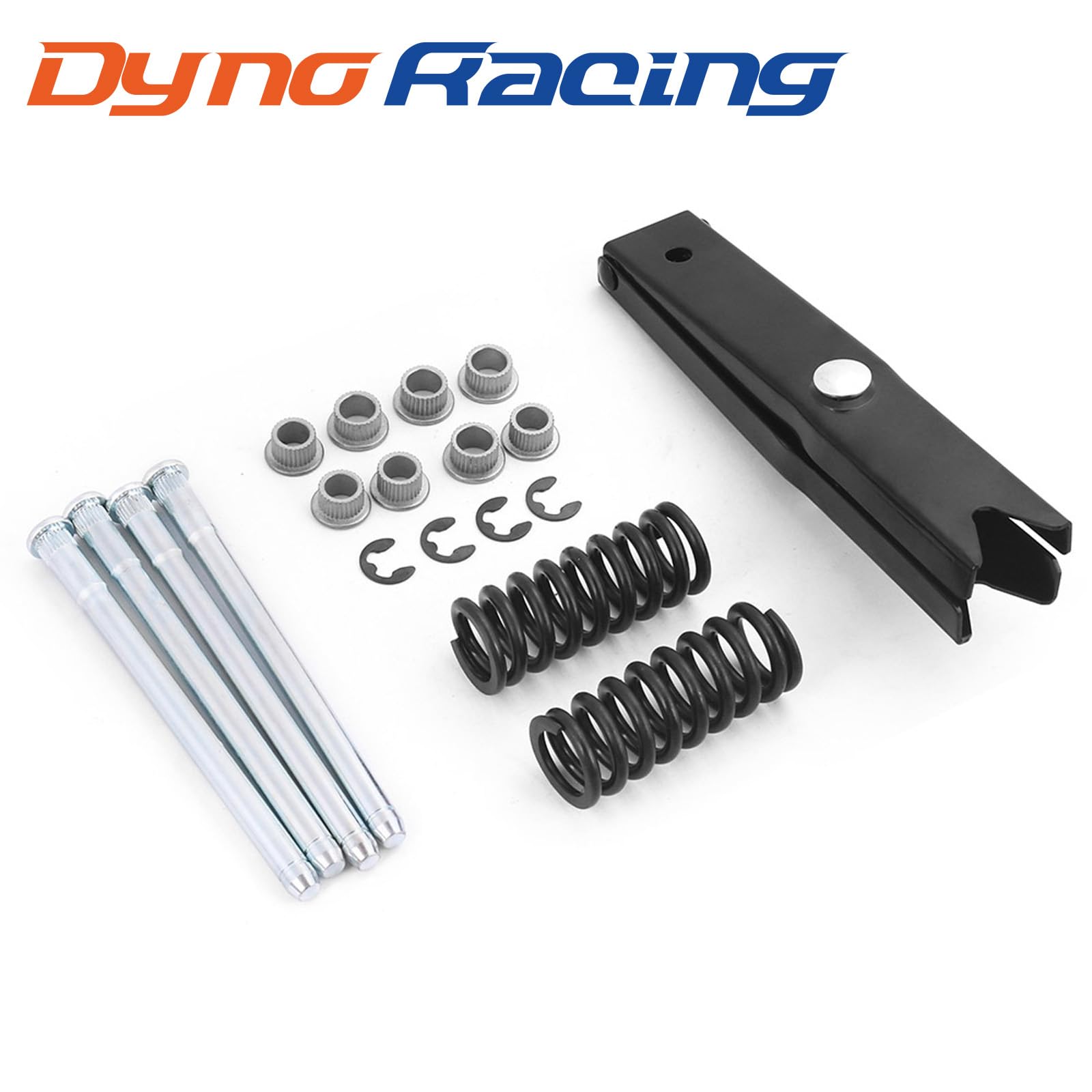 Dyno Racing hinge pins close-up showing stainless steel finish and strength