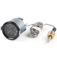 Dyno Racing gauge lit by yellow LED backlight for clear nighttime visibility