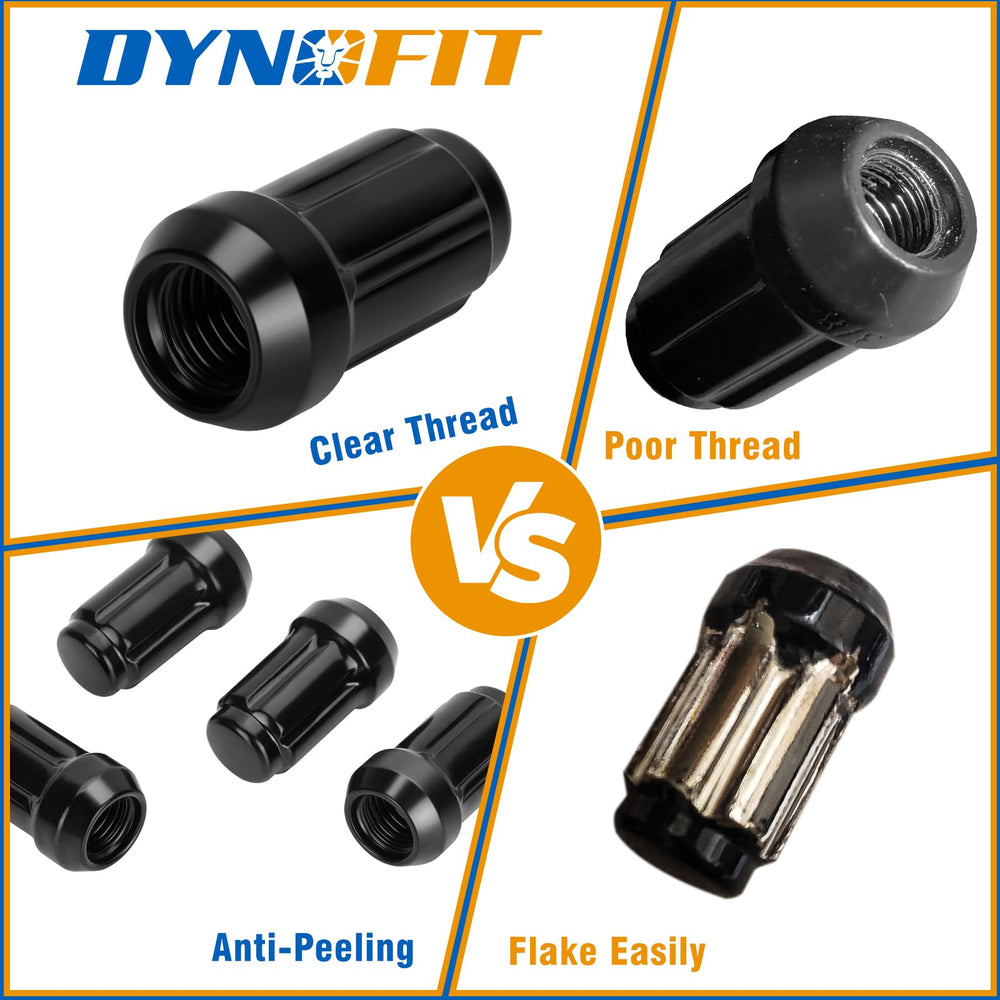 dynofit interior 6-spline locking pattern visible to deter wheel theft benefit