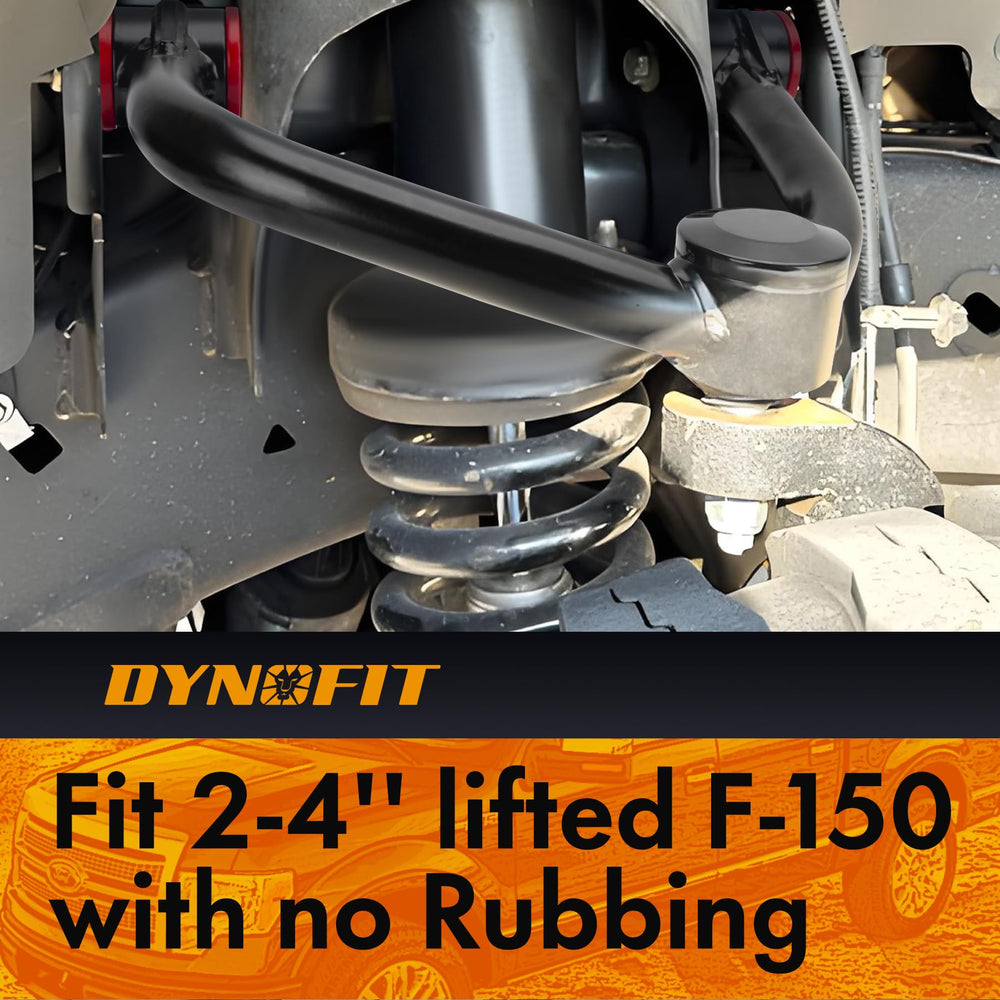 dynofit control arm next to ruler for scale, helping buyers confirm sizing and fit