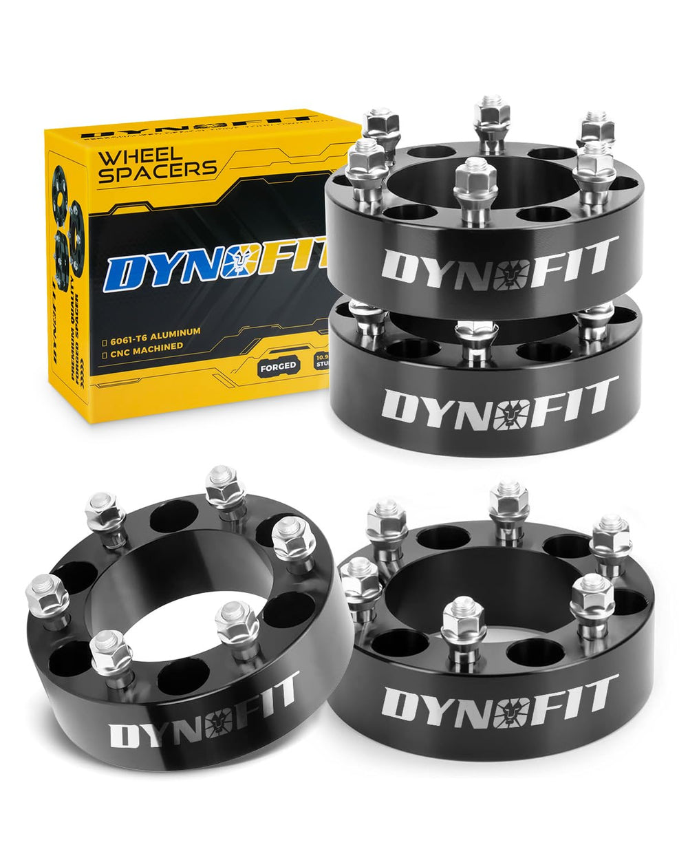 dynofit front packaging showing full spacer kit and secure packaging benefit