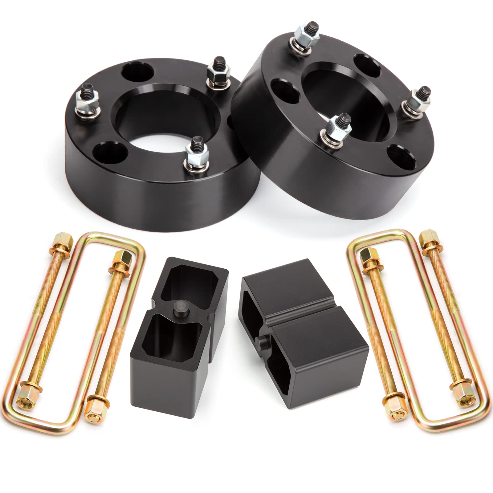Dynofit front spacers close up showing precision and improved ride height