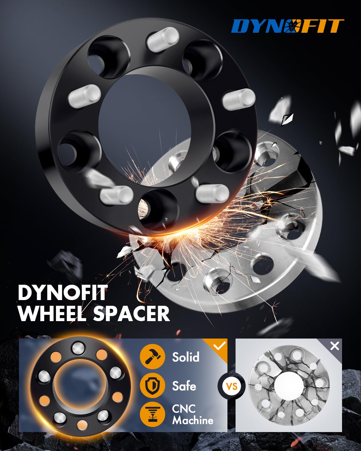 dynofit hub bore 80.5mm center face for accurate centering and fitment benefit