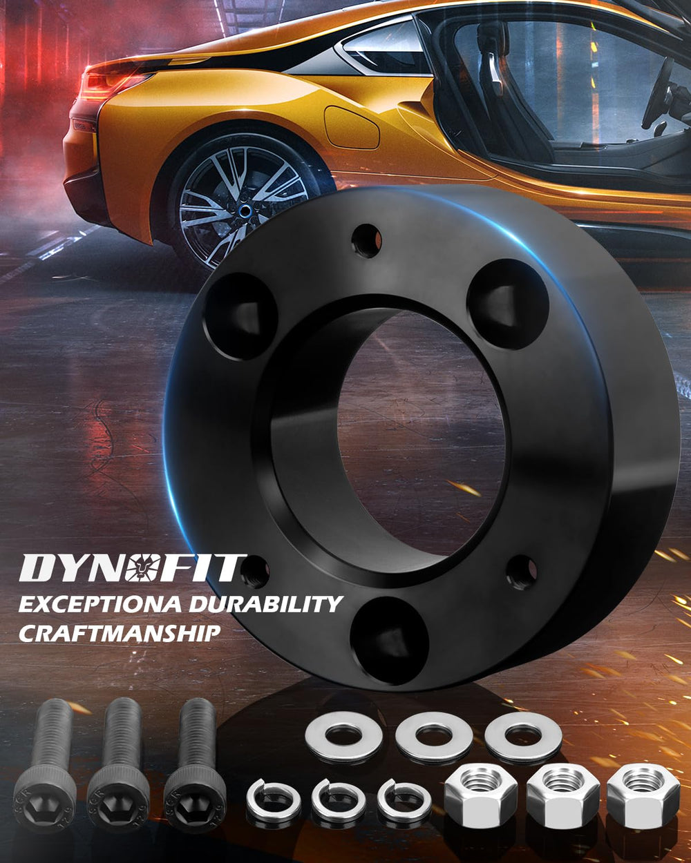 dynofit kit packed in box with parts organized for quicker installation