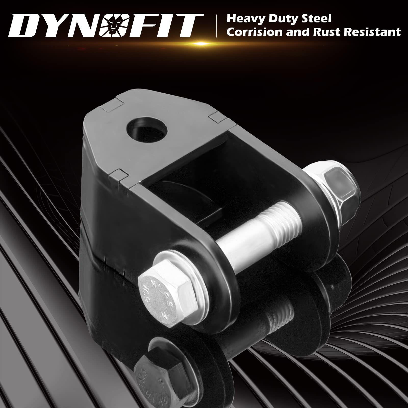 dynofit lifestyle shot of lifted truck using extenders to preserve factory shocks