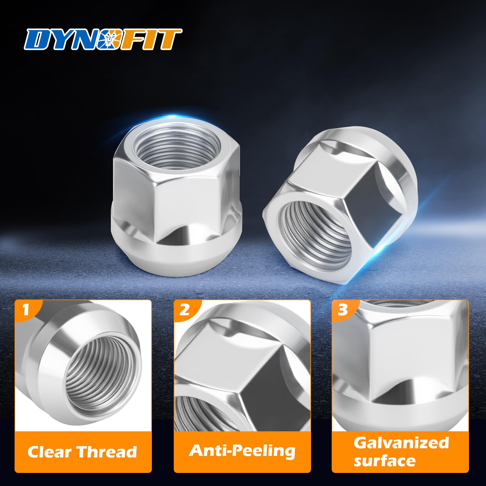 dynofit open end view highlighting tuner nut design for extended studs