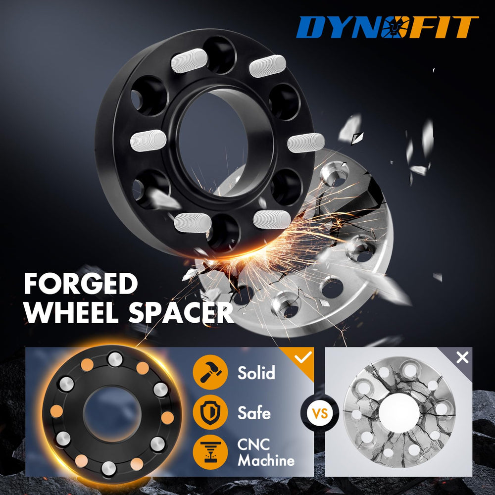 dynofit side profile showing 50mm thickness and added tire clearance benefit