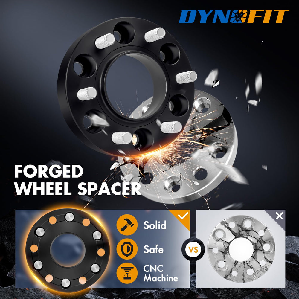 dynofit side profile showing 50mm thickness and 2-inch spacer depth for extra clearance
