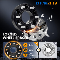 dynofit side profile showing 50mm thickness and added tire clearance benefit